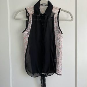Pink Premium Sheer Sleeveless Top